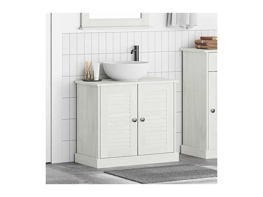 Waschbecken-Schränkchen VIGO Antik Weiß 67,5 x 34 x 59 cm