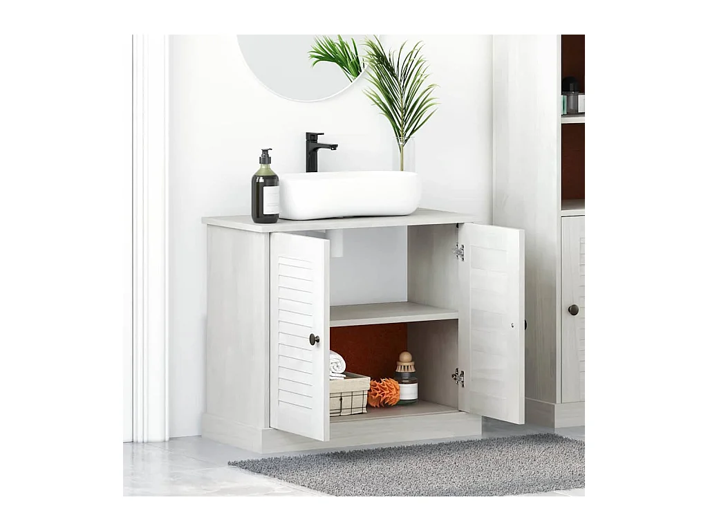 Waschbecken-Schränkchen VIGO Antik Weiß 67,5 x 34 x 59 cm