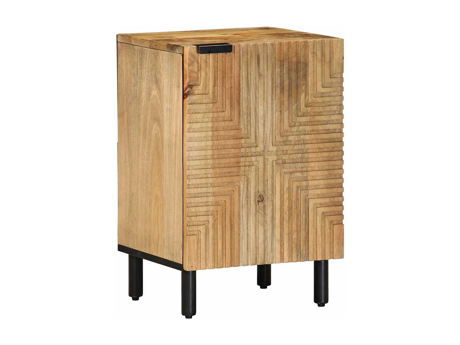 4-tlg. Badmöbel-Set Braun Massivholz Mango