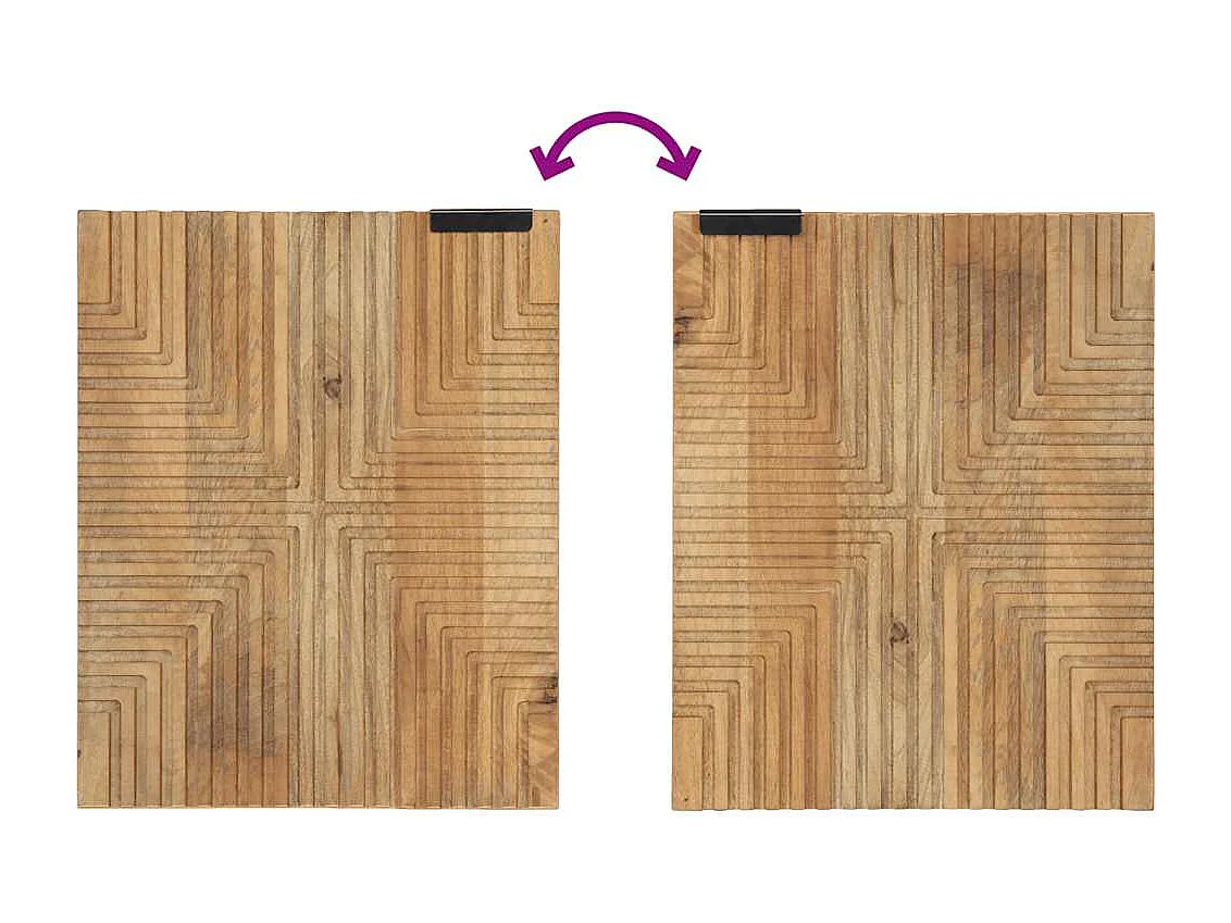 4-tlg. Badmöbel-Set Braun Massivholz Mango