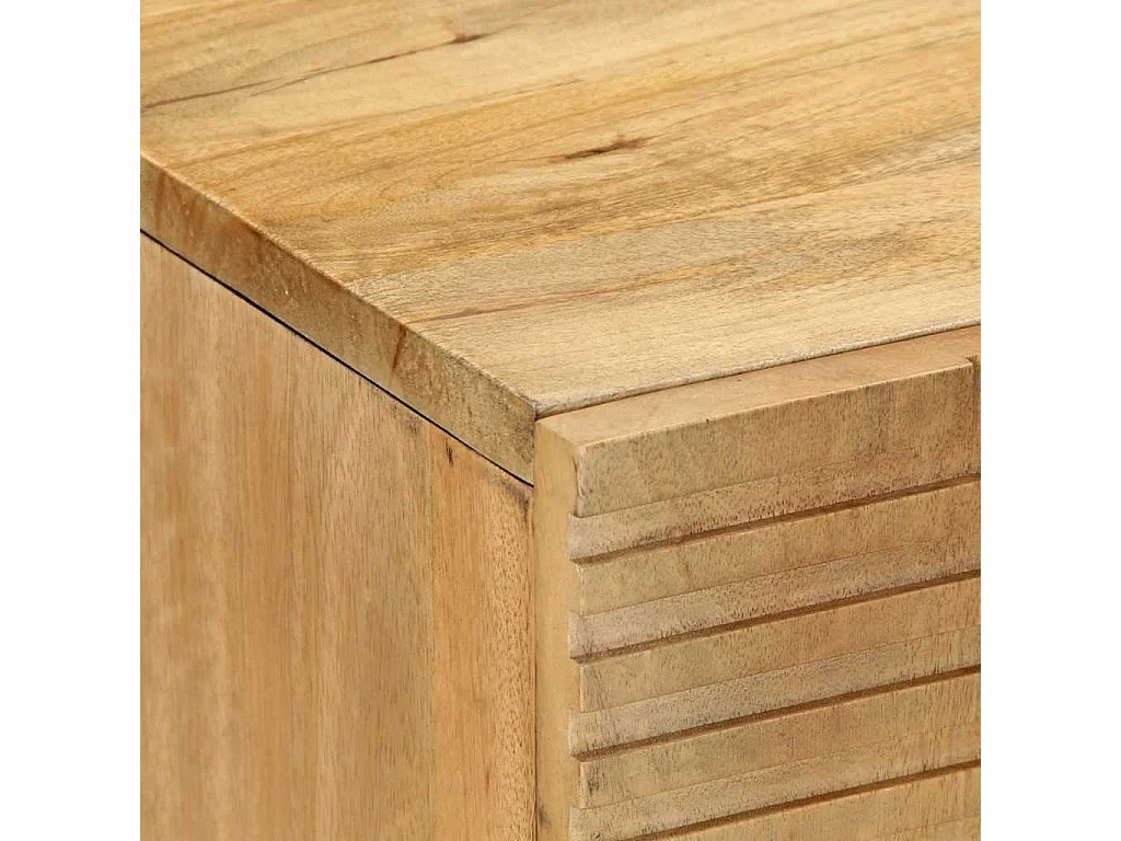 Conjunto de muebles de baño 4 piezas marrón madera maciza mango