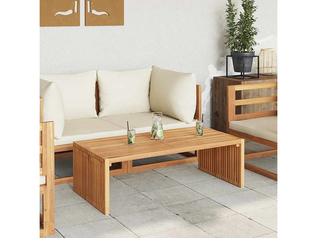Tavolo Laterale da Giardino Marrone 110 x 55 x 35,5 cm