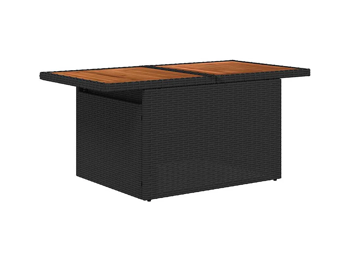 Garten-Sofa-Set mit Kissen 9 pcs Schwarz