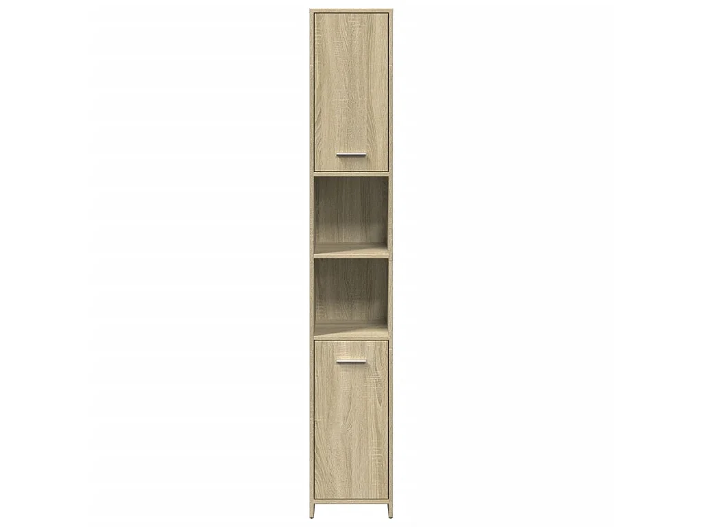 Ensemble de meubles de salle de bain 4 pcs chêne sonoma