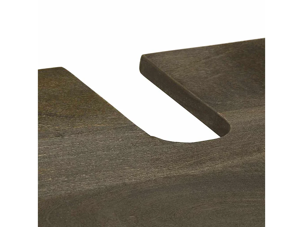 Ensemble de meubles de salle de bain 4 pcs noir manguier massif