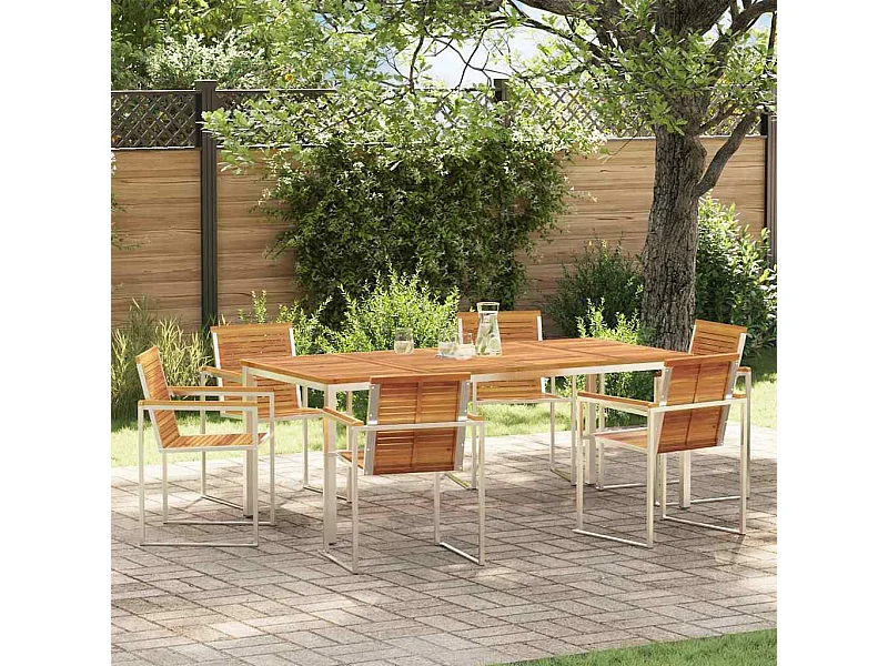 Garten Essgruppe 7 pcs Massivholz Akazie