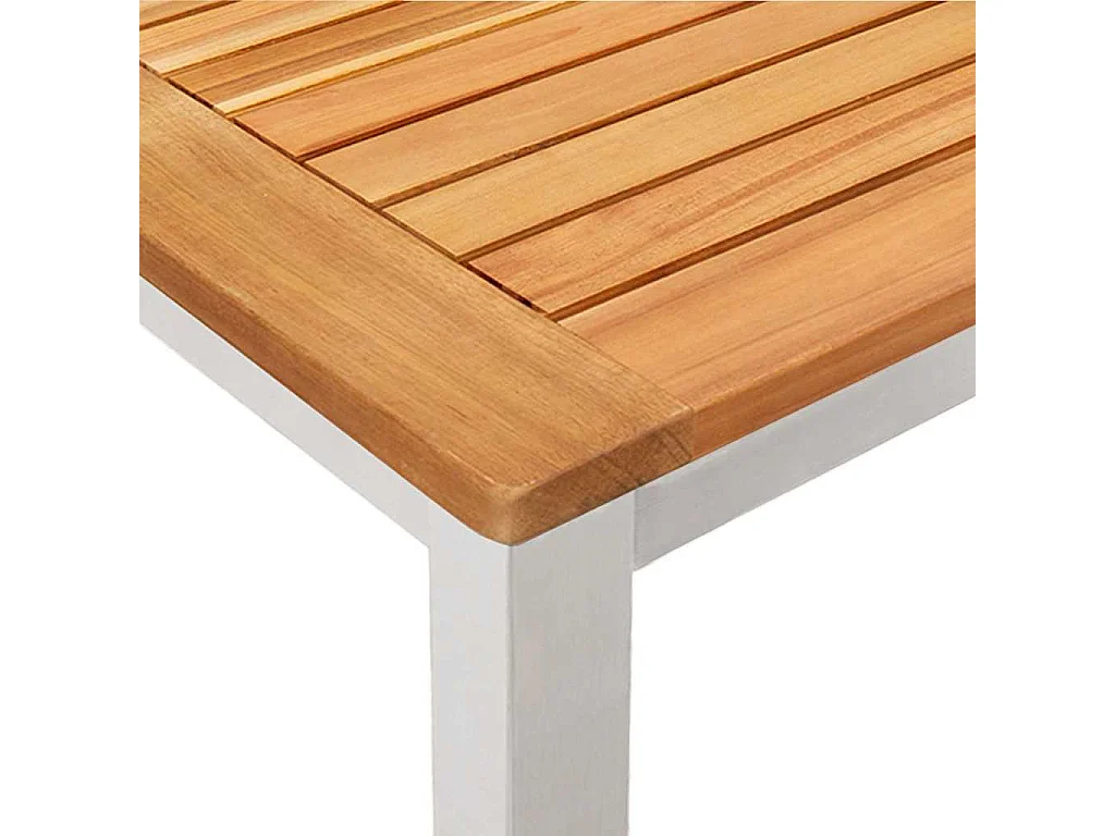 EnsembledeRepasdeJardin 7 pcs AcaciaMassif