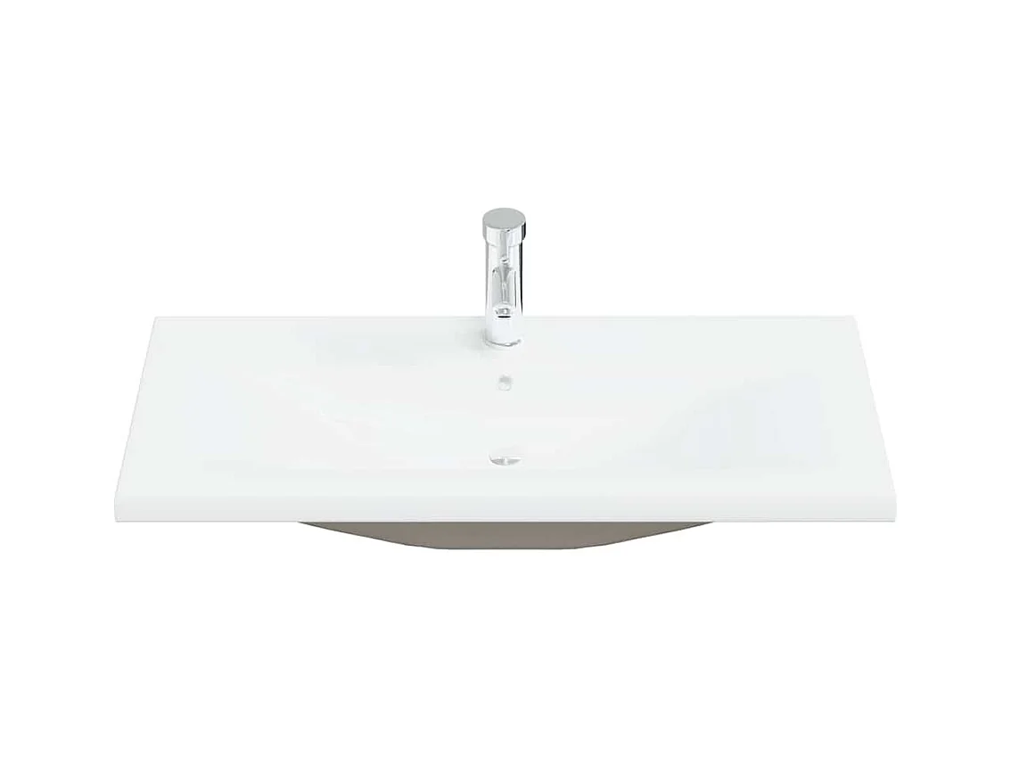 5-delige Badkamermeubelset bewerkt hout betongrijs