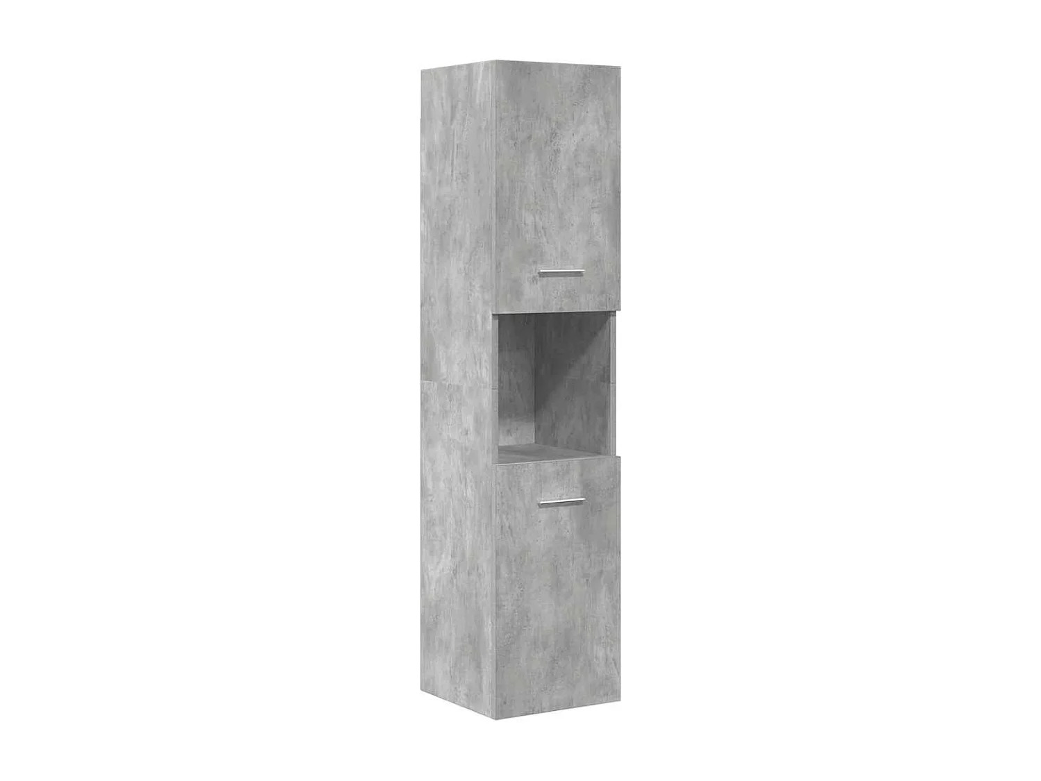 Set Mobili da Bagno 5 pz Grigio Cemento in Legno Multistrato