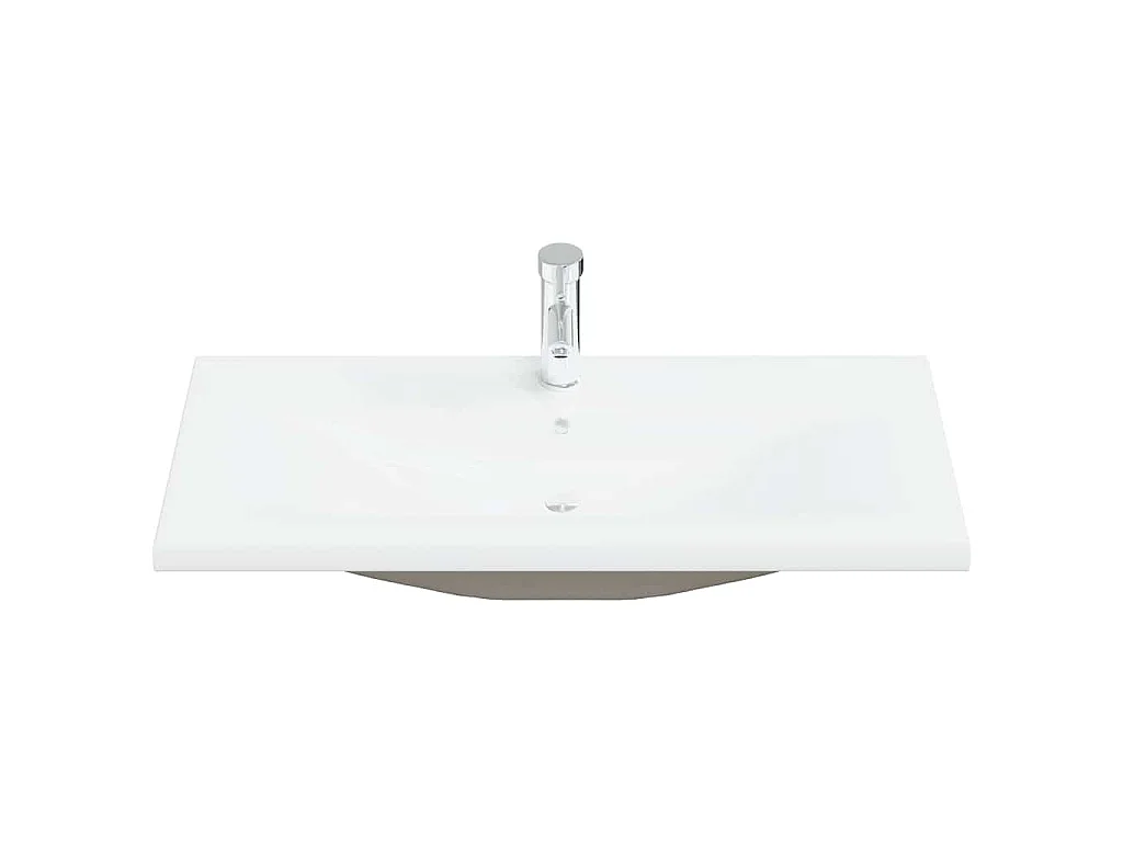 Set Mobili da Bagno 5 pz Grigio Cemento in Legno Multistrato