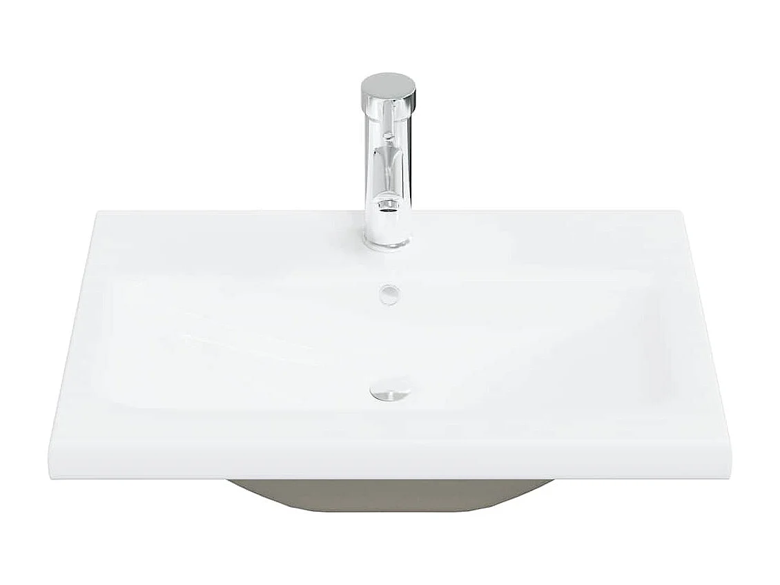 5-delige Badkamermeubelset bewerkt hout betongrijs