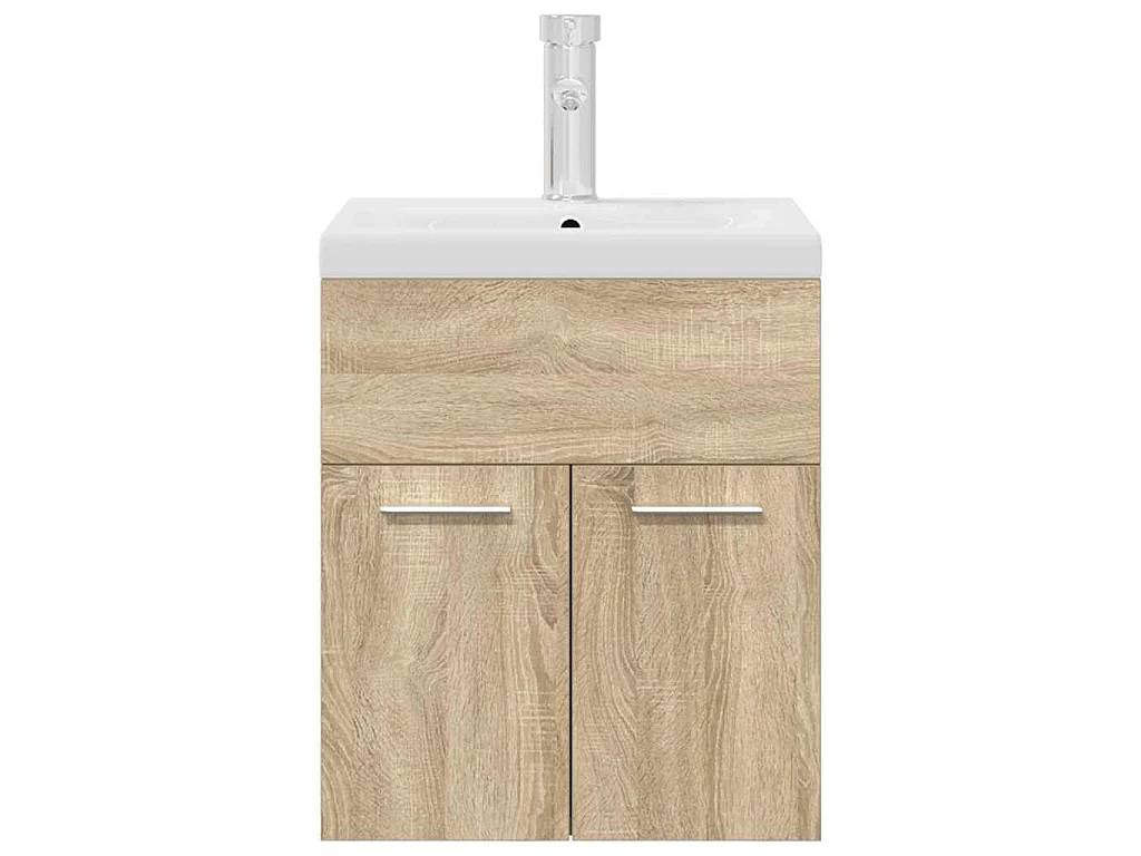 Armoire lavabo de salle de bain et vasque et robinet intégrés