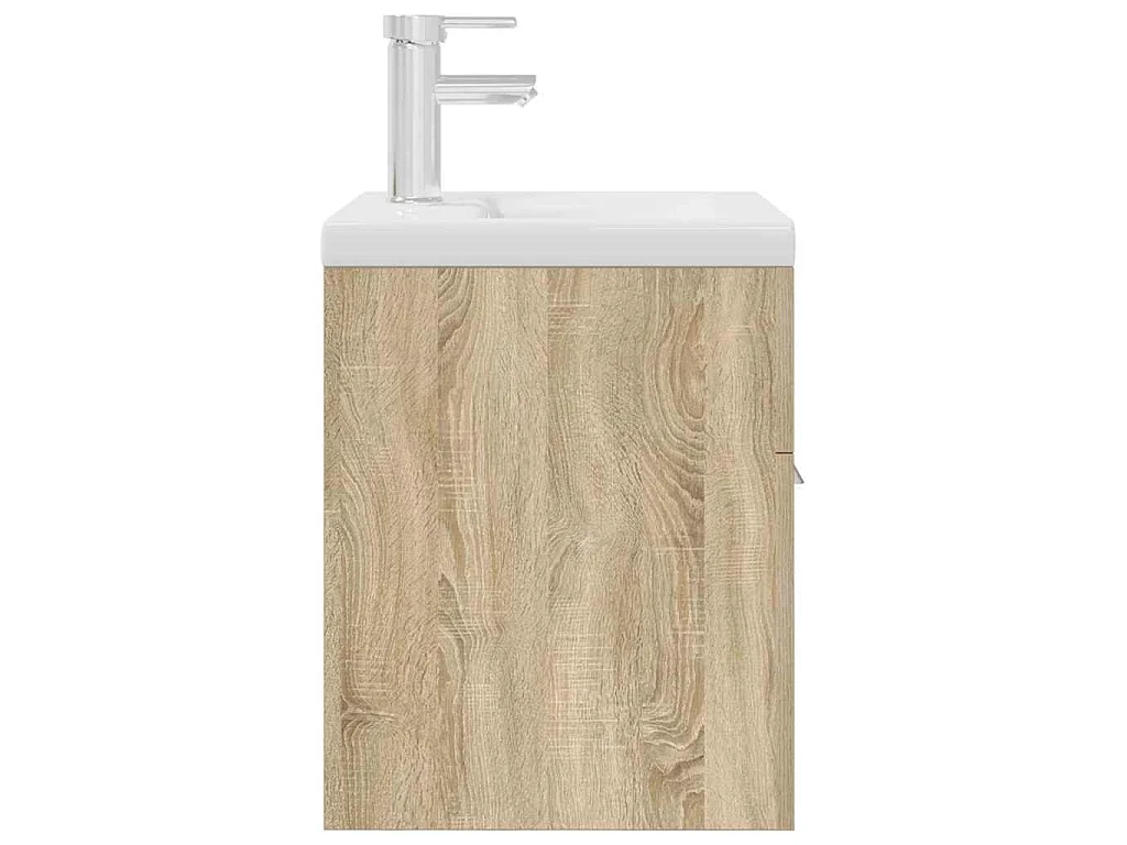 Armoire lavabo de salle de bain et vasque et robinet intégrés