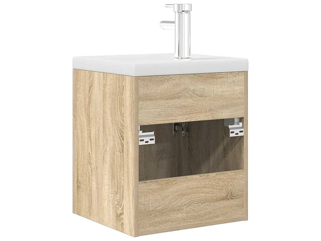 Armoire lavabo de salle de bain et vasque et robinet intégrés