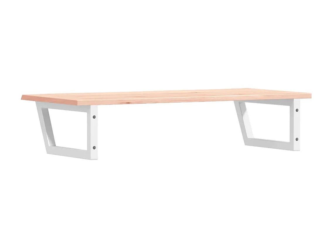 Étagère de vasque murale acier et bois de chêne massif