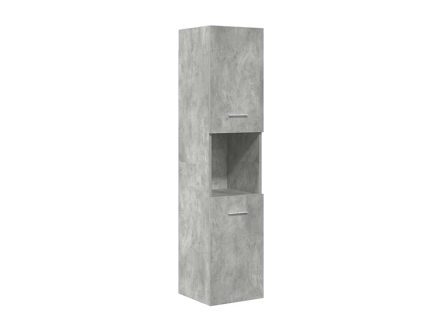 Set Mobili da Bagno 5 pz Grigio Cemento in Legno Multistrato