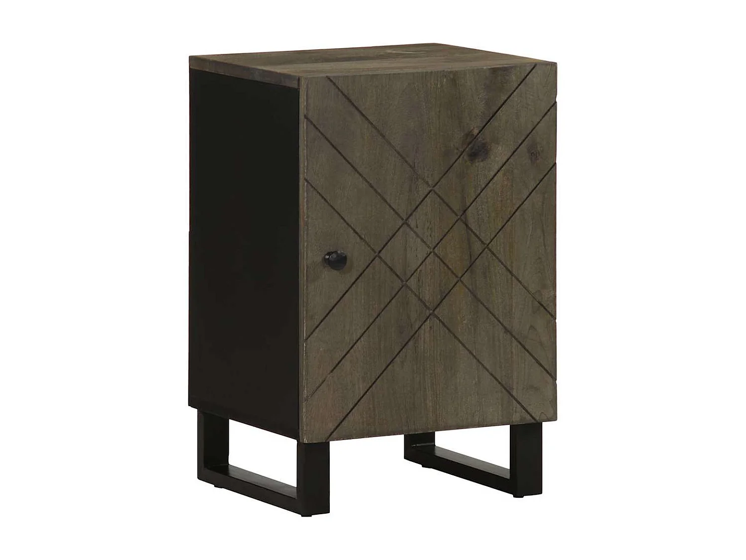 Ensemble de meubles de salle de bain 5 pcs noir manguier massif