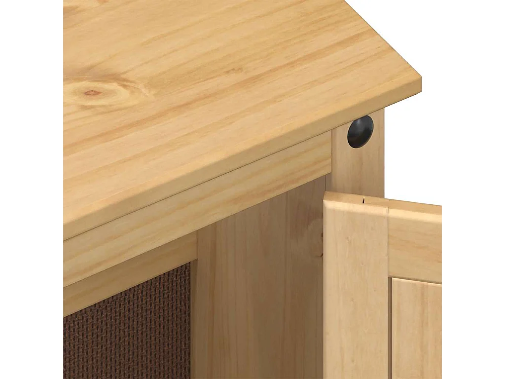 Set Mobili da Bagno 4 pz Corona in Legno Massello di Pino