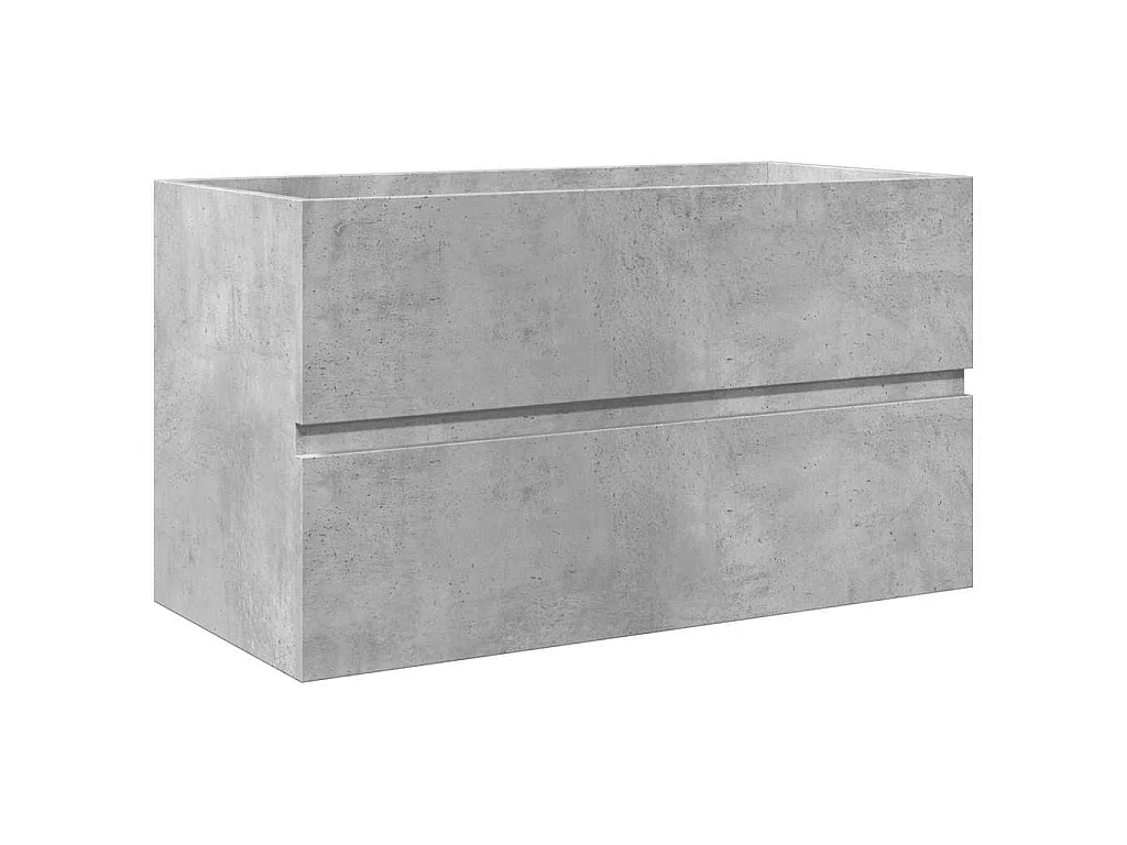 Ensemble de meubles de salle de bain 3 pcs gris béton