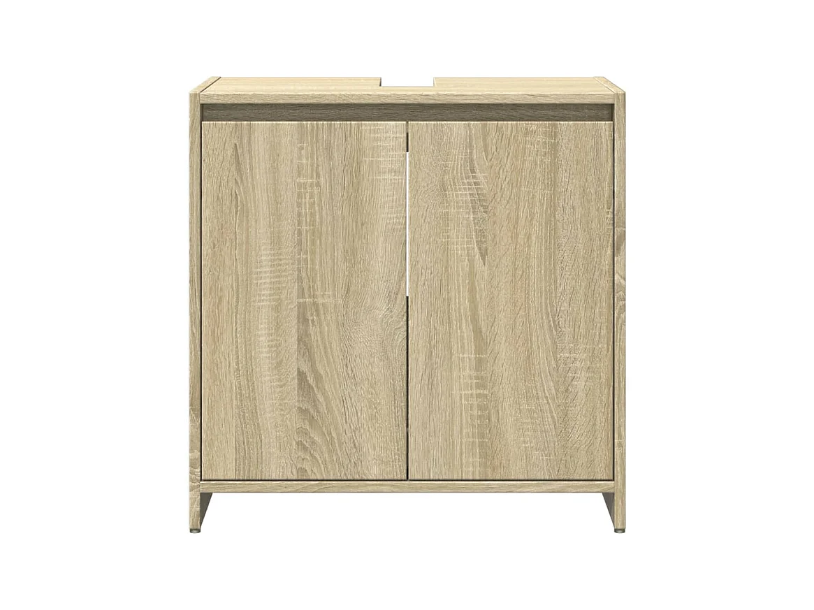 Ensemble de meubles de salle de bain 3 pcs chêne sonoma