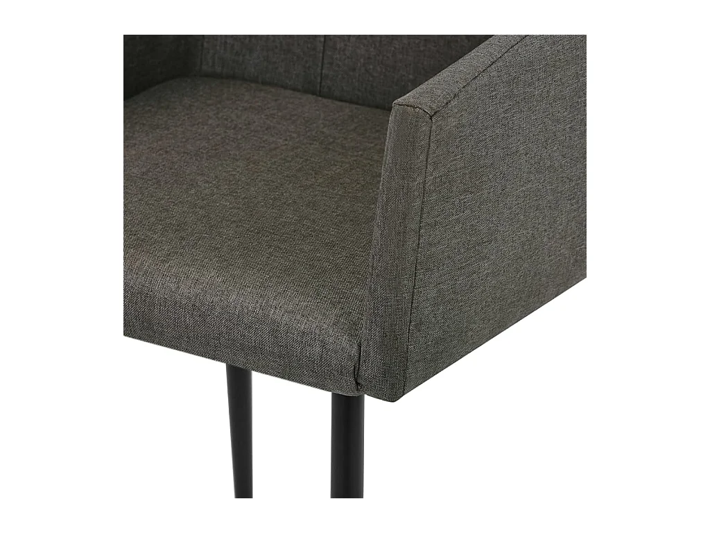Esszimmerstühle mit Armlehnen 2 Stk. Taupe Stoff