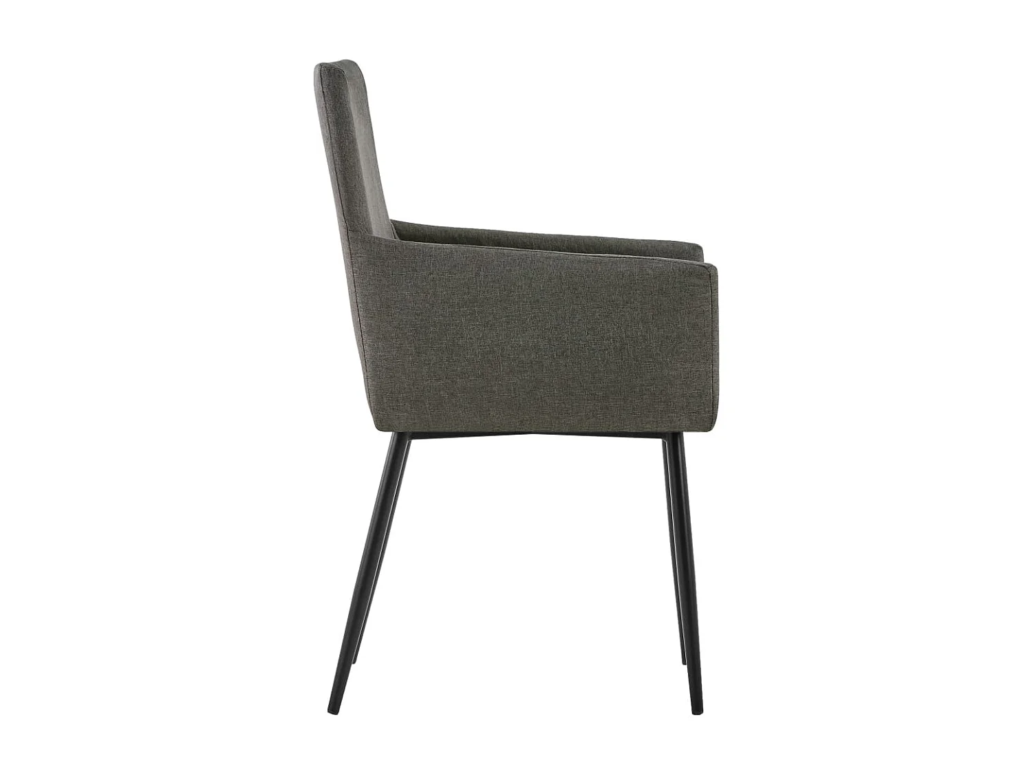 Chaises à manger et accoudoirs lot de 2 taupe tissu