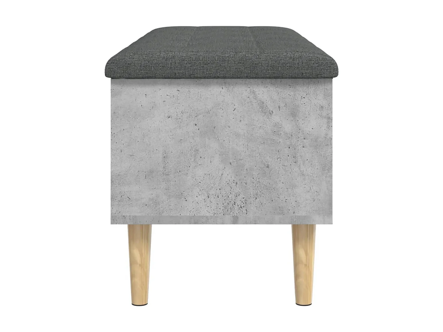 Banc de rangement gris béton 102x42x46 cm bois d'ingénierie