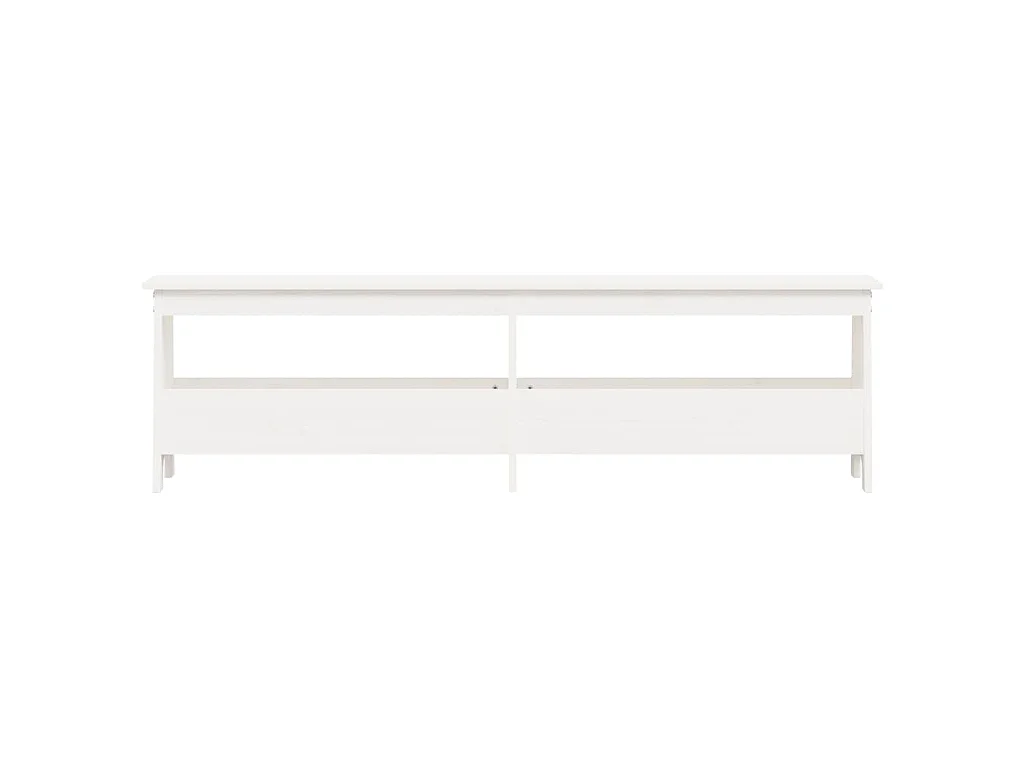 Flurbank Weiß 160x28x45 cm Massivholz Kiefer