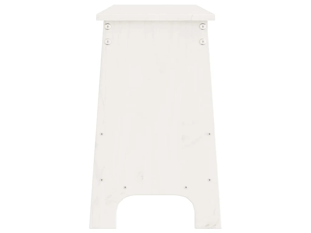 Flurbank Weiß 160x28x45 cm Massivholz Kiefer