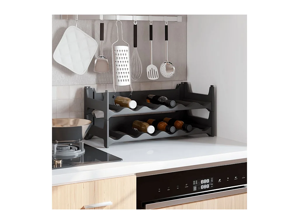 Casier à vin pour 12 bouteilles PP empilable