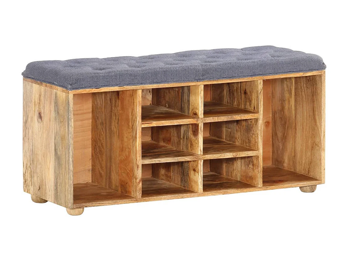 Halbankje 100x35x47 cm massief mangohout