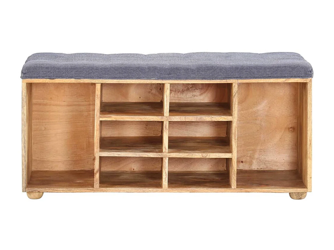 Halbankje 100x35x47 cm massief mangohout