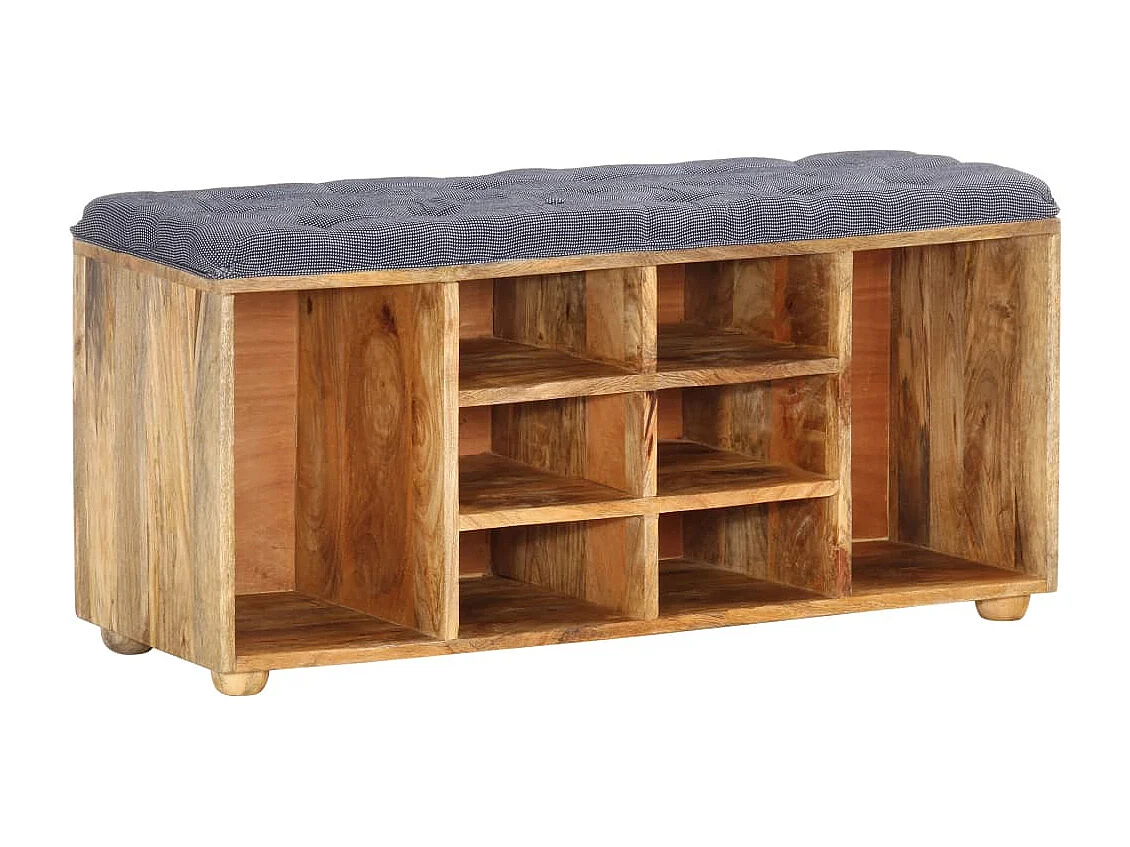 Halbankje 100x35x47 cm massief mangohout