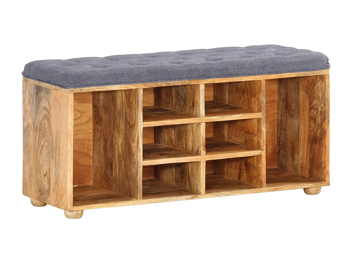 Halbankje 100x35x47 cm massief mangohout