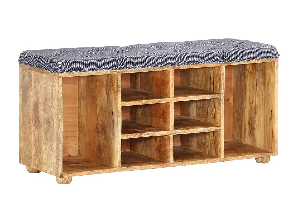 Halbankje 100x35x47 cm massief mangohout