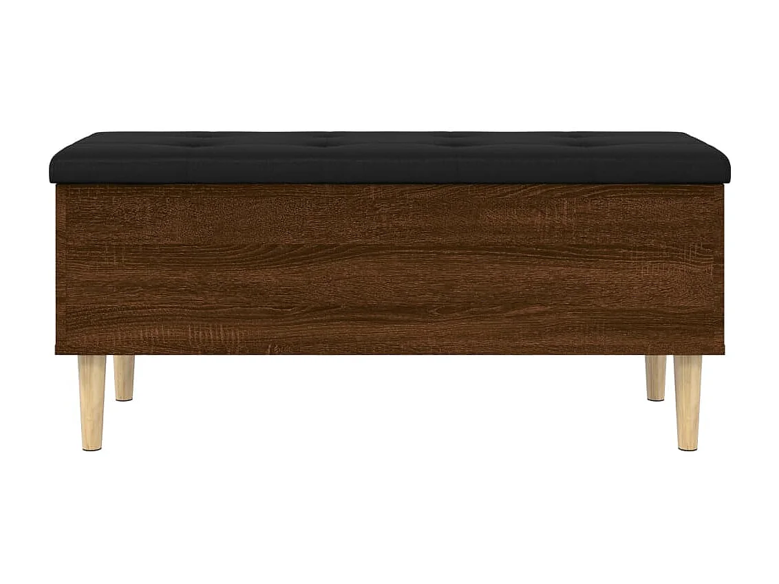 Banc de rangement chêne marron 102x42x46 cm bois d'ingénierie