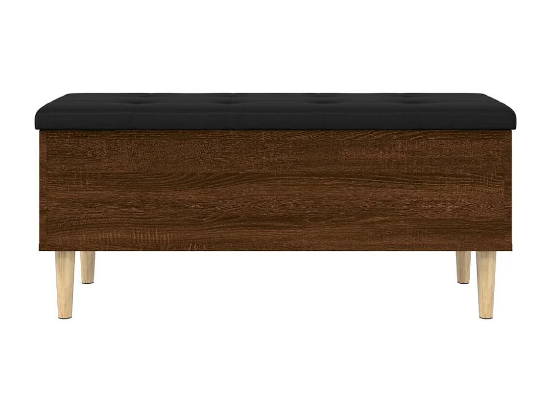 Banc de rangement chêne marron 102x42x46 cm bois d'ingénierie