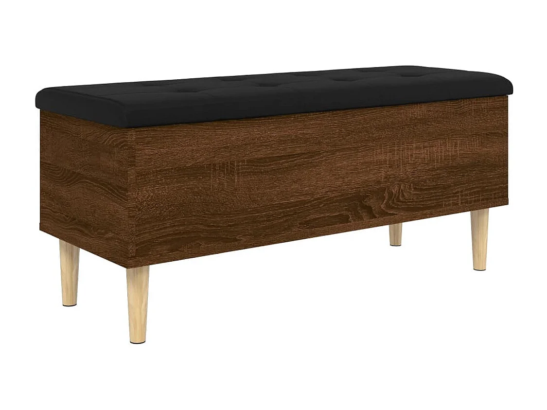 Banc de rangement chêne marron 102x42x46 cm bois d'ingénierie