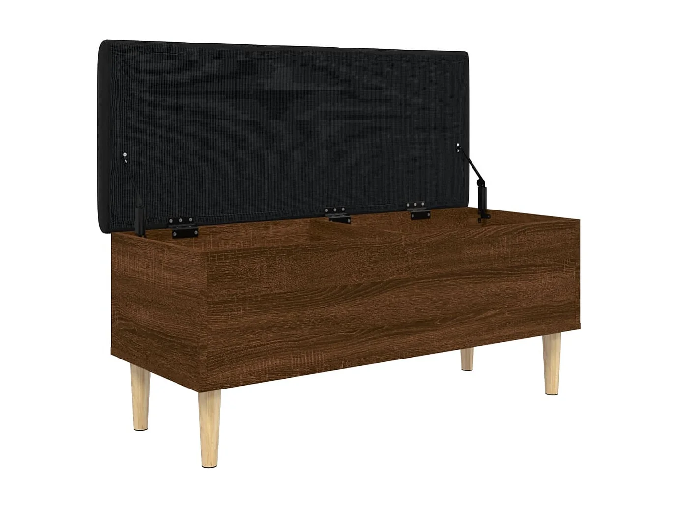 Banc de rangement chêne marron 102x42x46 cm bois d'ingénierie