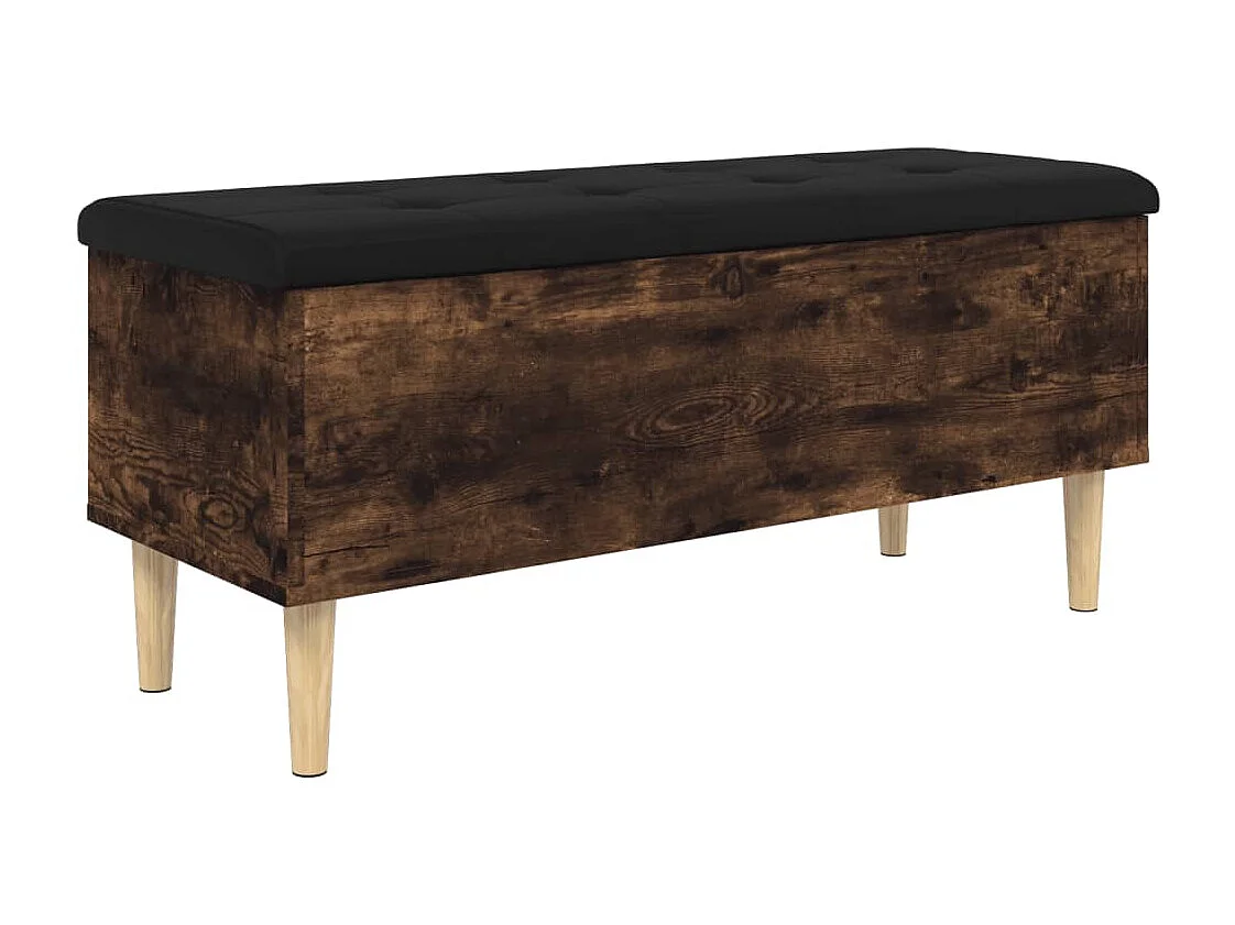 Panca Portaoggetti Rovere Fumo 102x42x46 cm Legno Multistrato