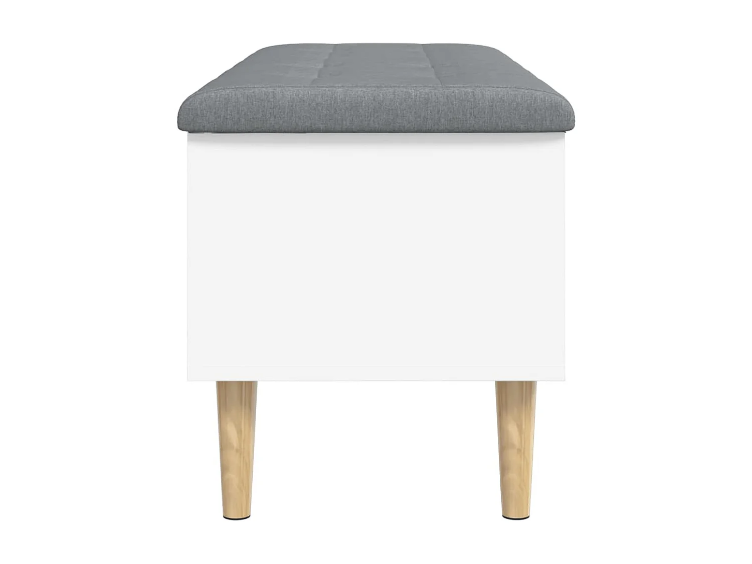 Sitzbank mit Stauraum Weiß 102x42x46 cm Holzwerkstoff