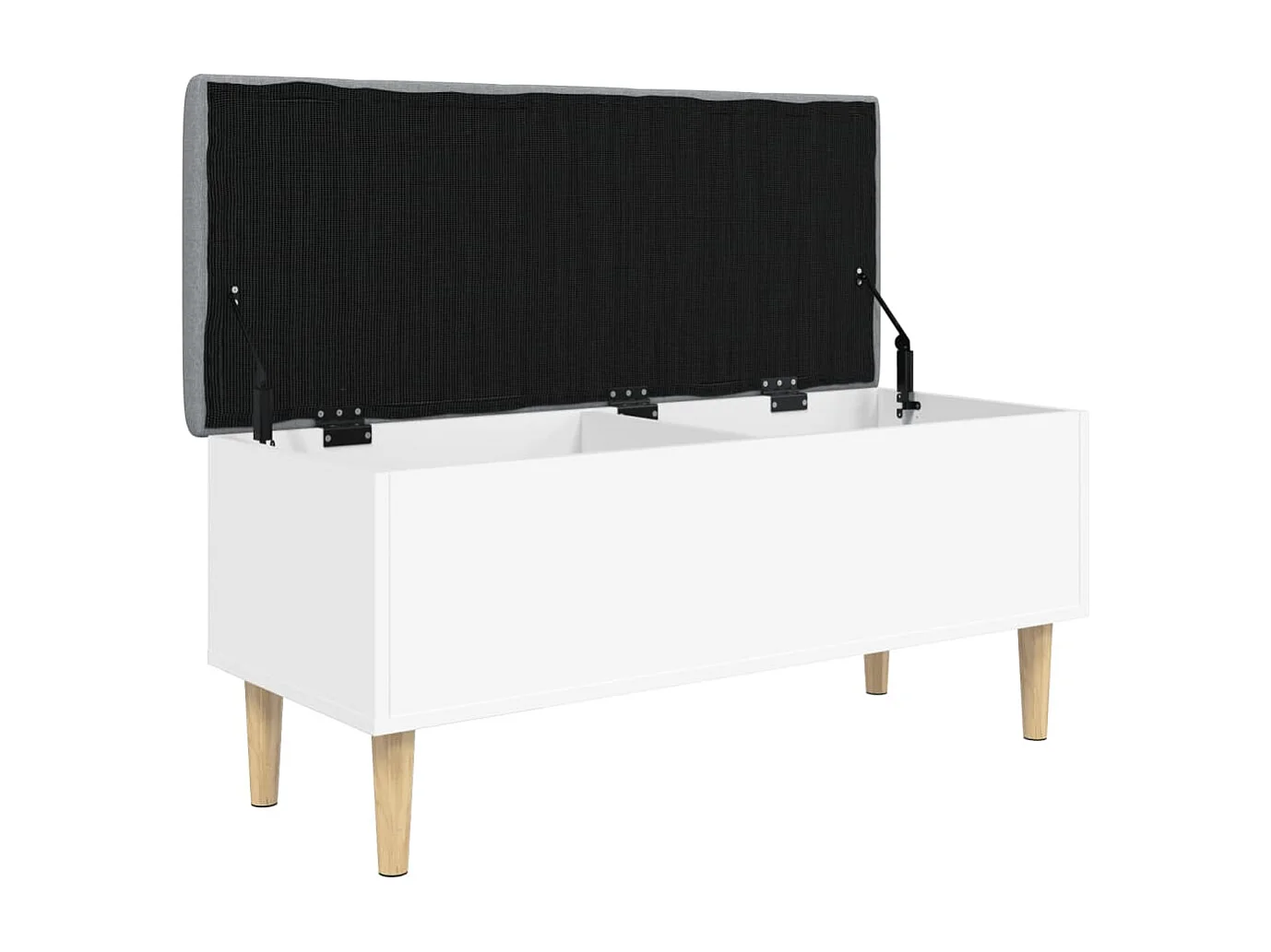 Sitzbank mit Stauraum Weiß 102x42x46 cm Holzwerkstoff