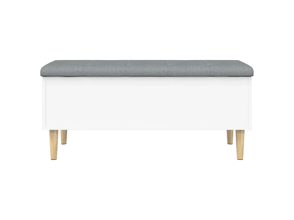 Banc de rangement blanc 102x42x46 cm bois d'ingénierie