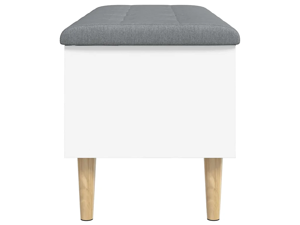 Banc de rangement blanc 102x42x46 cm bois d'ingénierie