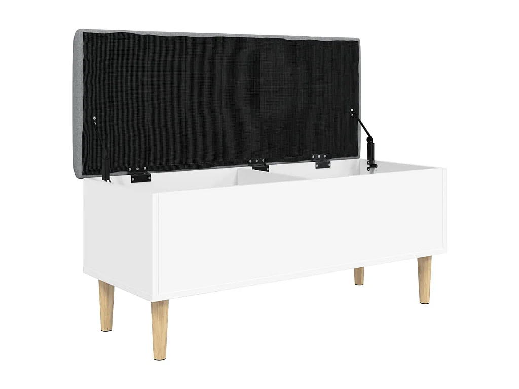 Banc de rangement blanc 102x42x46 cm bois d'ingénierie