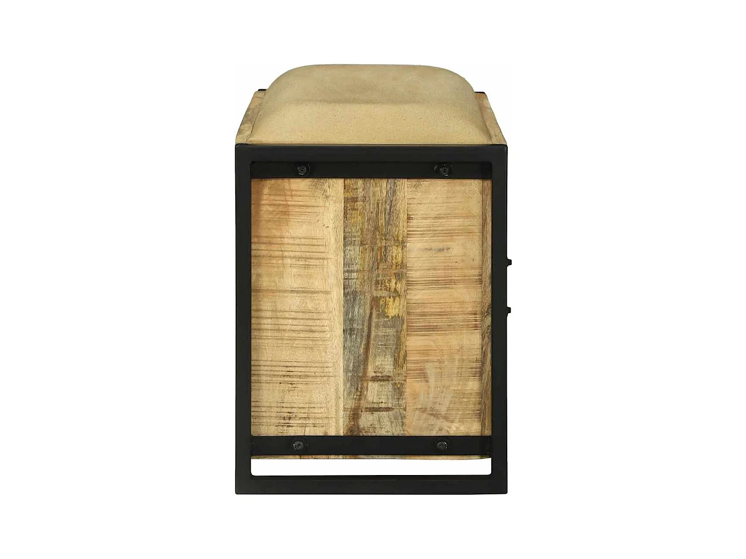 Bankschrank Braun 100 x 35 x 50 cm Massivholz Mango