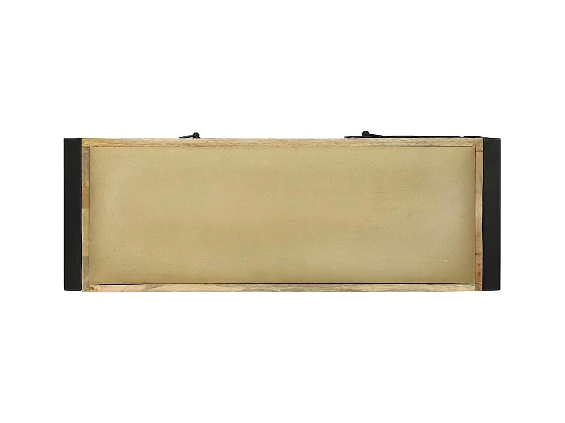 Bankschrank Braun 100 x 35 x 50 cm Massivholz Mango