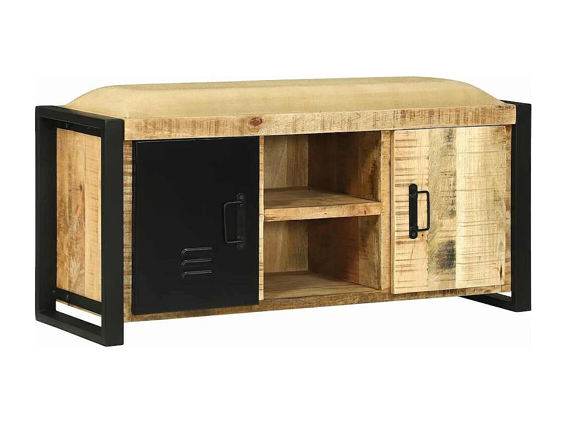 Cabinet Banc Marron 100 x 35 x 50 cm Bois de manguier massif