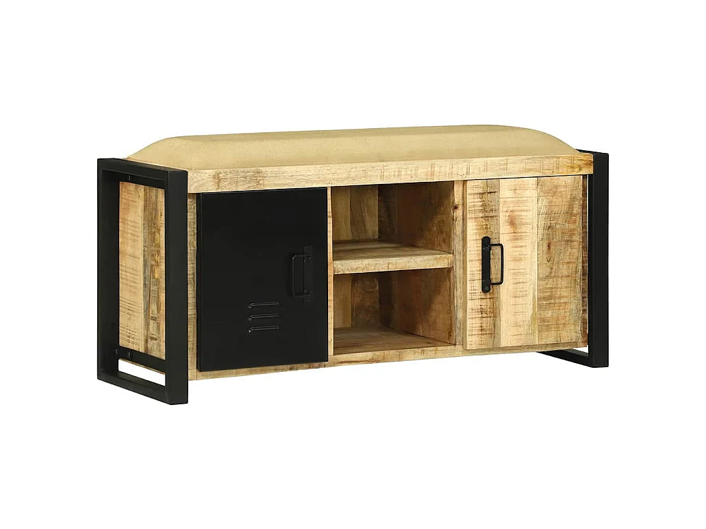 Cabinet Banc Marron 100 x 35 x 50 cm Bois de manguier massif