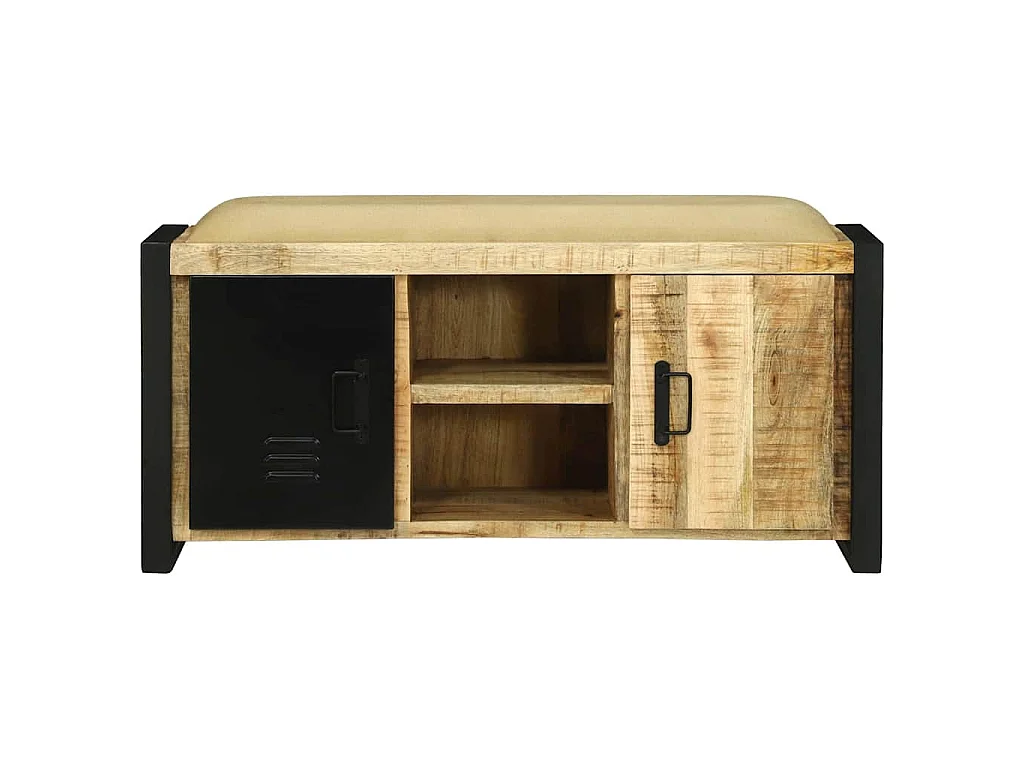 Cabinet Banc Marron 100 x 35 x 50 cm Bois de manguier massif
